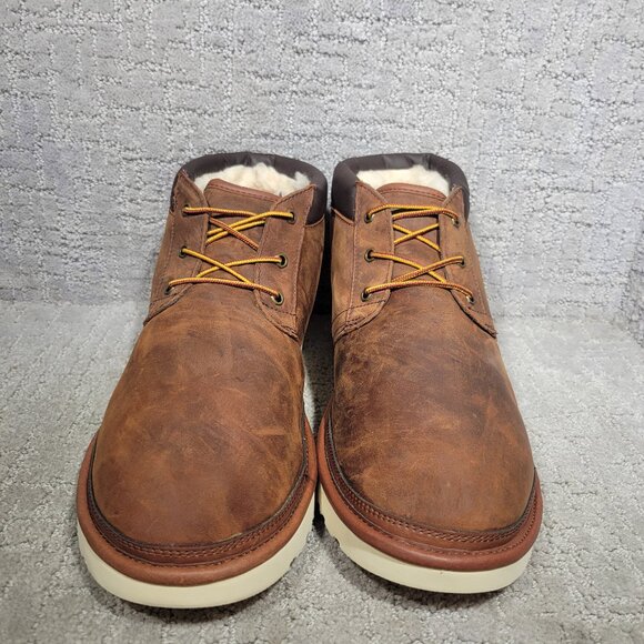 UGG Neumel 1106994 Mens Size US 13 Gingerbread Brown Leather Utility Chukka Boot - Picture 2 of 11